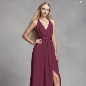 White by Vera Wang Wine Bridesmaid Dress - Sz 4